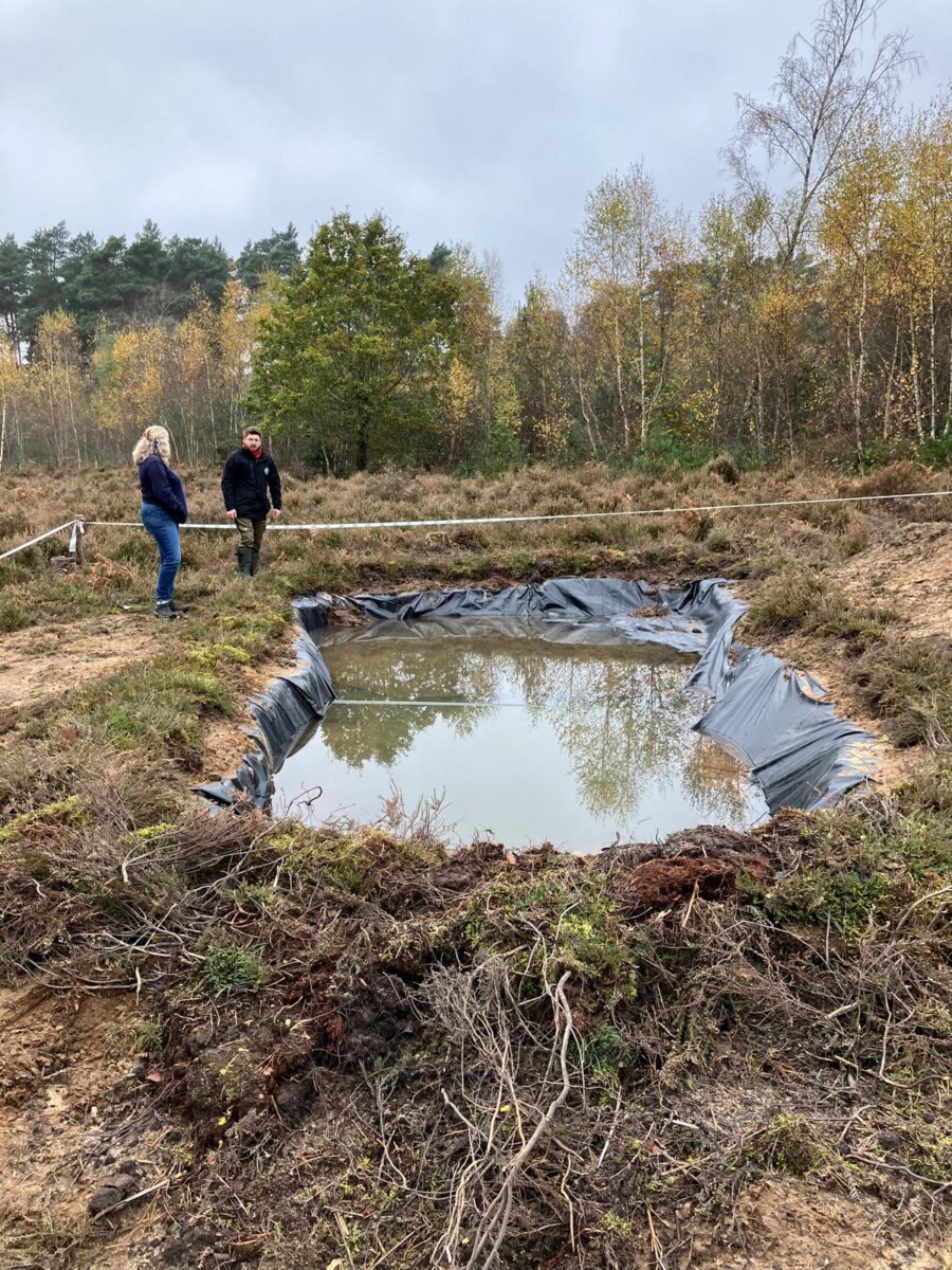 Pond Creation RSPB Farnham Heath fipl