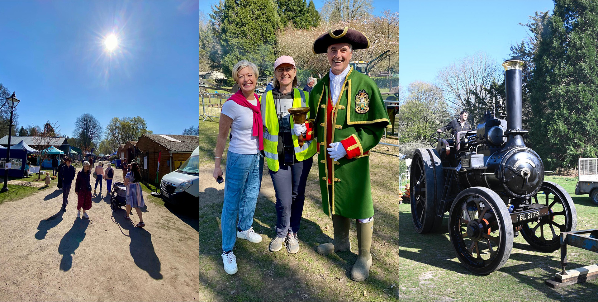 People and steam engines at the Surrey Hills Spring Fair