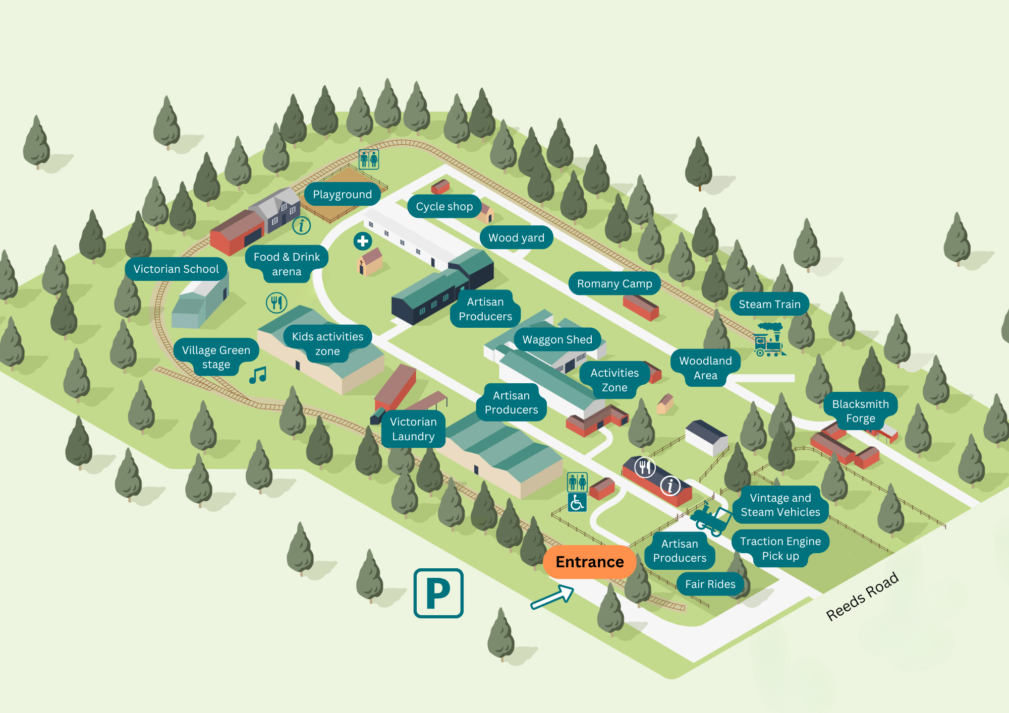 graphic map of the activities at the Spring Fair 2026