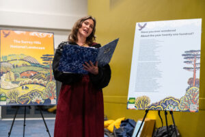 Rosie May Jones reading her 'Year 2100' poem created from the Postcards from the Future campaign