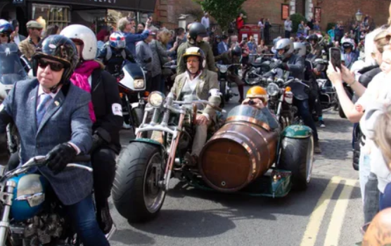The Distinguished Gentlemen's Ride at the Hogs Back Brewery